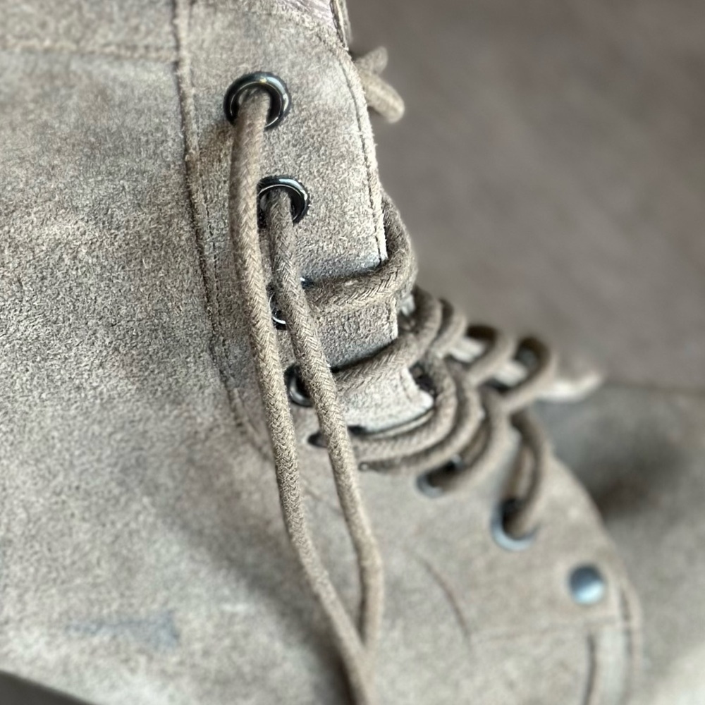 Jeffrey Campbell Taupe Suede Platform Spike Heel Booties - Picture 15 of 16